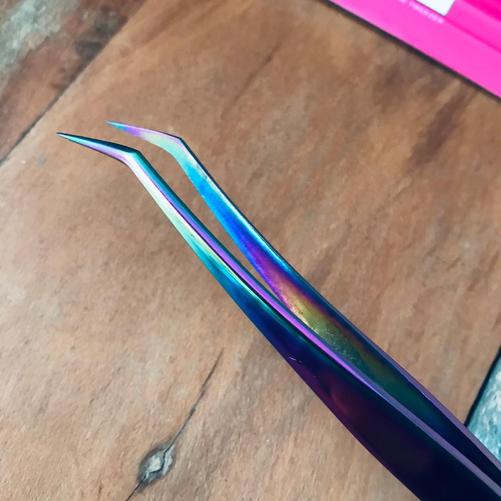 Pinça Alongamento Alta Precisão Holográfica De Cílios volume Russo - Aço Inoxidável- dolp