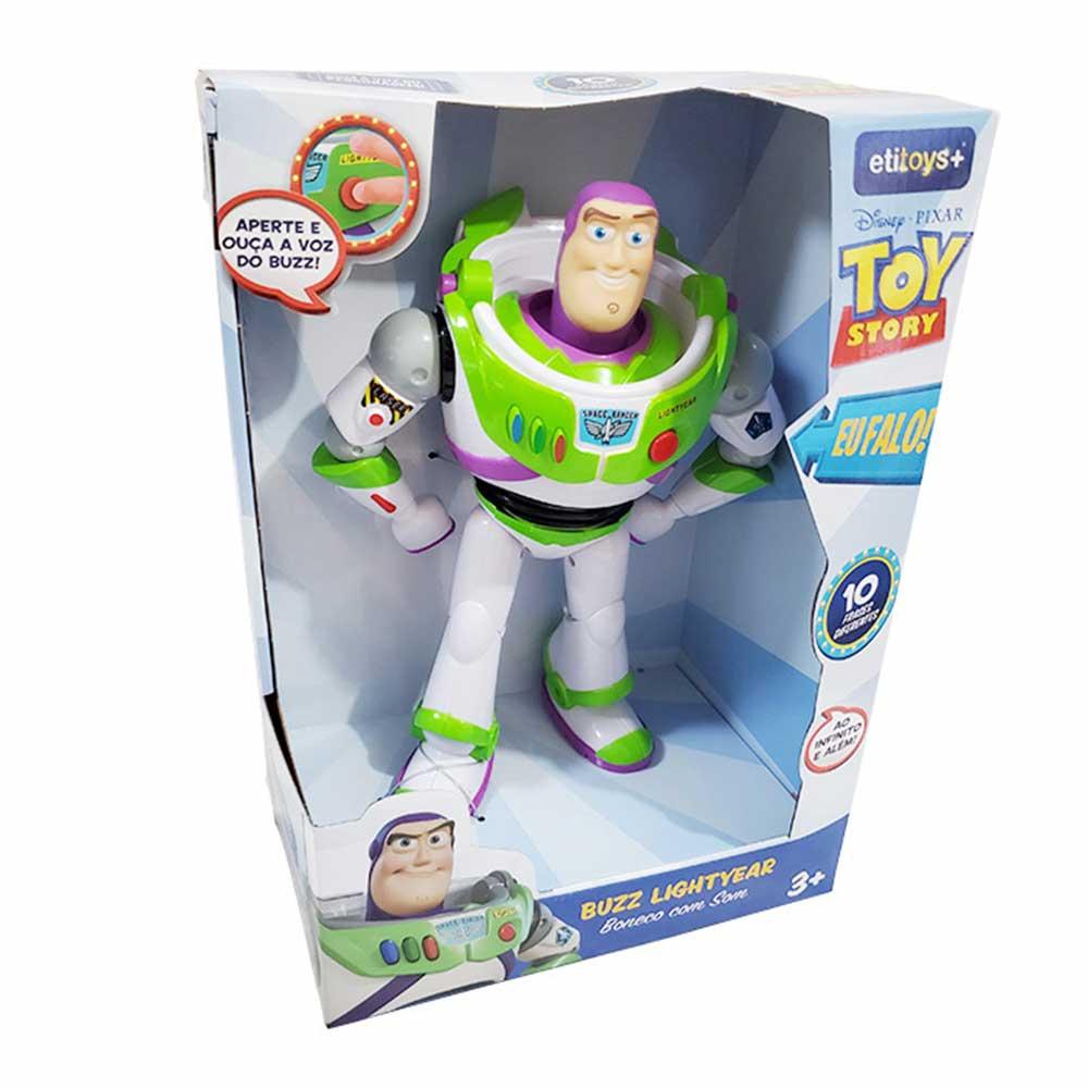 Boneco Com Som Articulado Toy Story Disney Buzz Lightyear Frases Etitoys Shopee