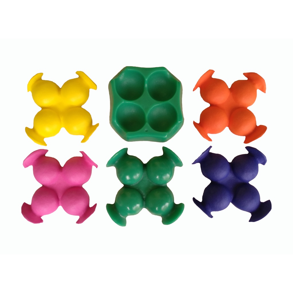 Frisador Modelador P/ EVA Botão Conjugado 4 Pontas Médio Em Resina (10,5 cm )