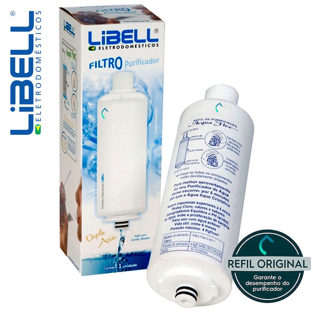 Filtro Refil Libell Purificador de Água Acqua Flex Original