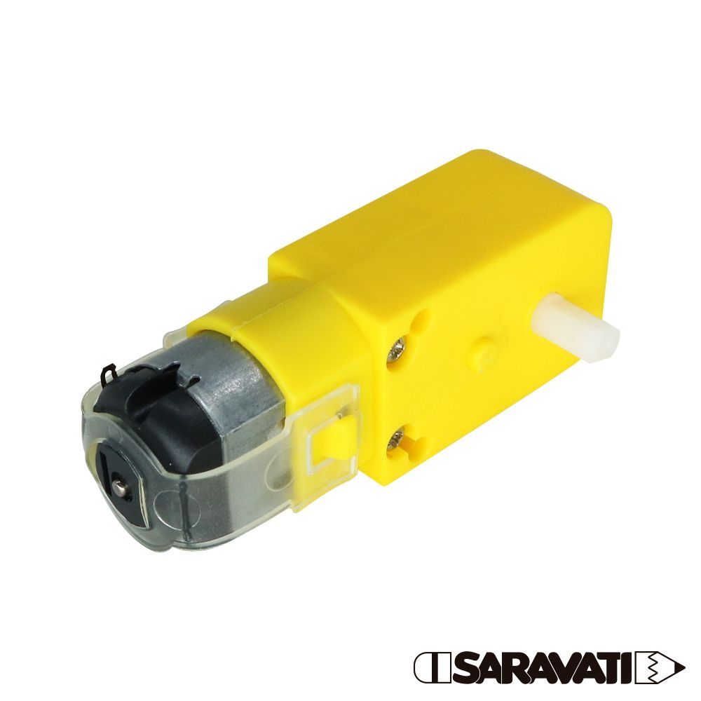 Motor DC 3V - 6V Eixo Duplo Amarelinho com Caixa de Redução