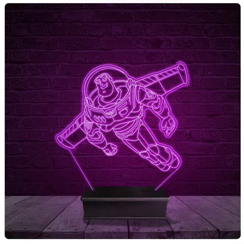 Luminária e Abajur Acrílico Led - Buzz Lightyear Toy Story