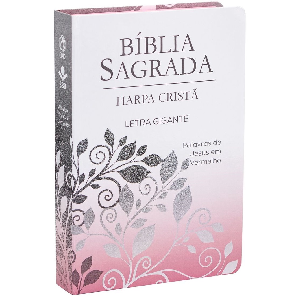 Bíblia Sagrada com Harpa Cristã | ARC | Letra Gigante | Ramo Prata em Oferta na Shopee