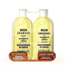 Kit Gota Dourada Shampo + Cond 300ml Fortalecimanto Anticaspa - Legítimo