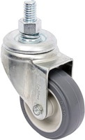 Kit 4 Rodizios Girat. 2pol. R210 Pvc Espiga Roscada 30kg Por Roda