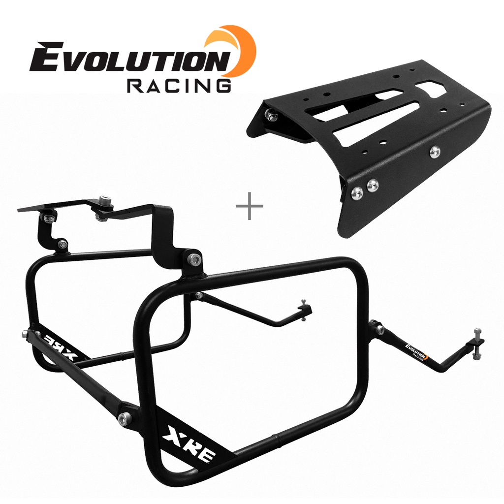 Bagageiro Xre300  Xre 300 + Afastador De Alforge 2009 2010 2011 2012 2013 2014 2015 2016 2017 2018 2019 2020 2021 2022