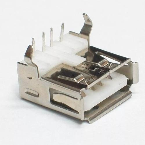 5x Conector Usb Tipo A 90 Graus Solda Placa