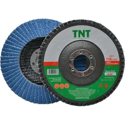Disco De Lixa Flap 4.1/2 c/10pçs Grão 60 Zirconia p/ esmirilhadeira e lixadeira TNTGREEN Côncavo