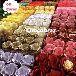 40~160 Forminha para Doces Finos Formato Flor - Style - Casamento/Aniversário/Batizado - Diversas Cores (CHOCO)