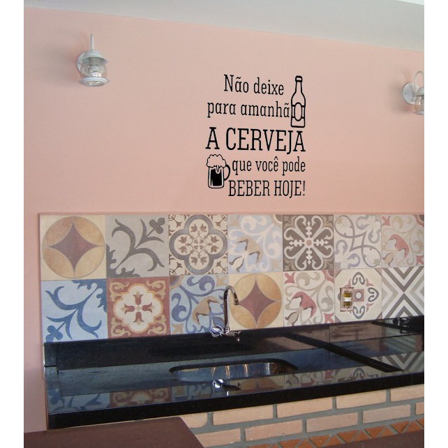 Adesivo Decorativo Decal Frase Para Área De Churrasco em Oferta na Shopee