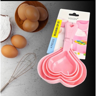 Kit Medidor Culinário Coração 4 Peças Confeitaria em Oferta na Shopee
