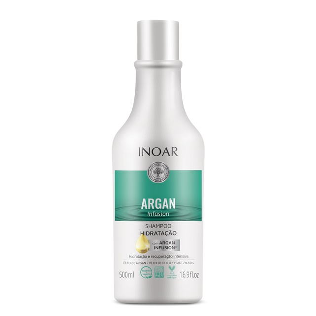 Inoar Argan Infusion Hidratação Shampoo 500ml em Oferta na Shopee