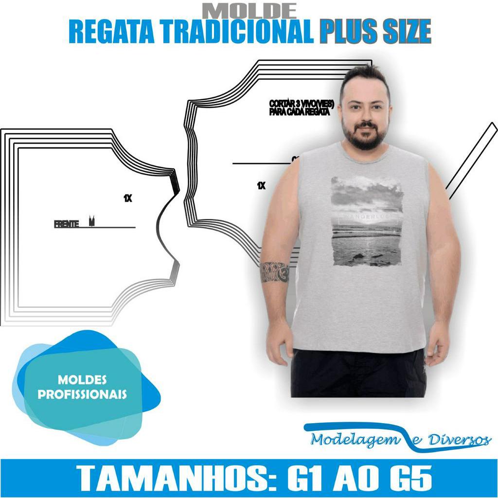 Molde Regata Trad., Modelagem&Diversos, G1 ao G5, CORREIOS