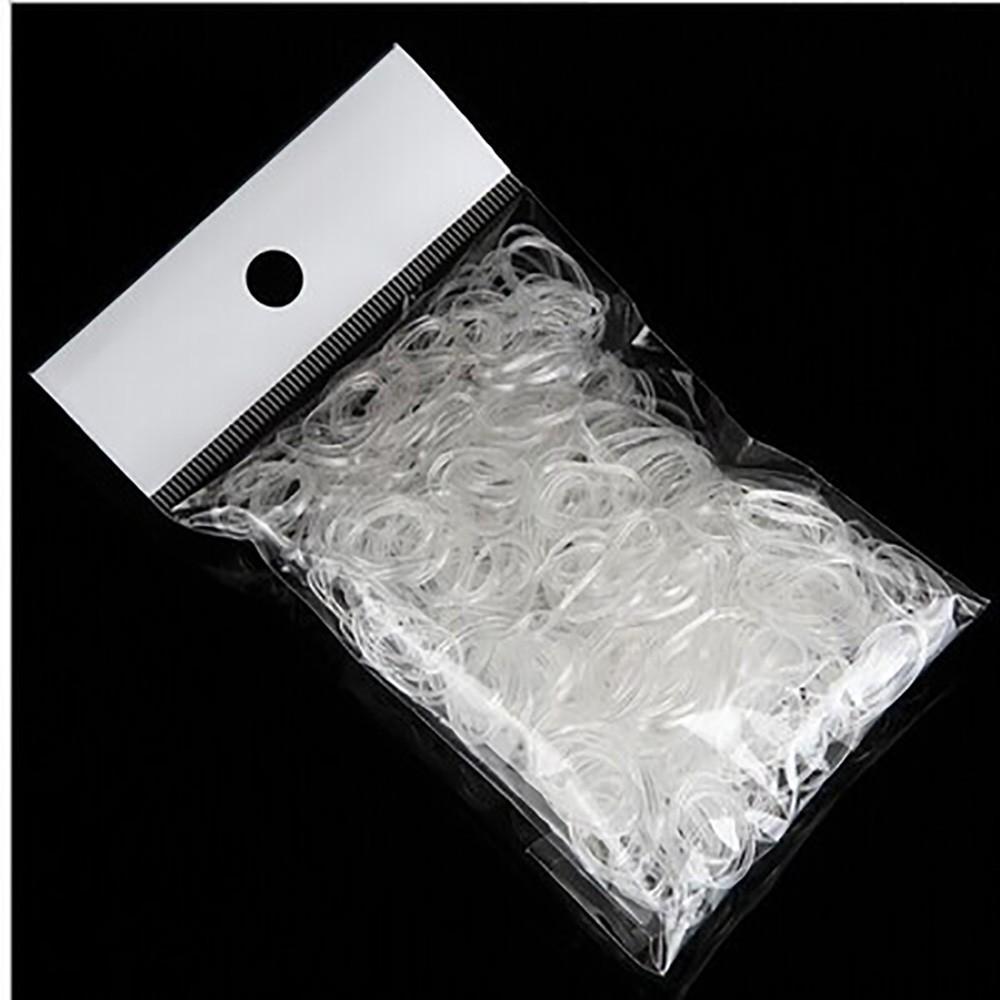 500 Pcs Elástico Transparente Simples Cabelo Corda Mini Hairband