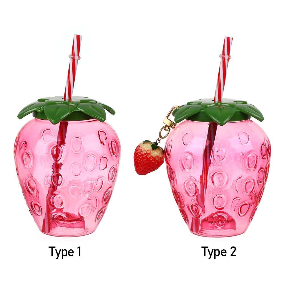 Copo De Palha De Morango UPSTOP 500ml Linda Garrafa De Água Potável — imagem 2 de 2