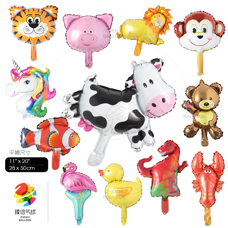 Balão De Cabeça De Animal De 17 Polegadas , Decoração De Casamento , Folha De Alumínio Para Aniversário Infantil , Supri