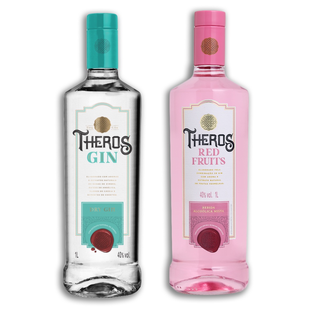Kit 2 Gin Theros Red Fruits e Dry Theros Shopee Brasil
