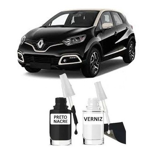 Tinta Tira Risco Automotivo Renault Captur Cor Preto Nacre