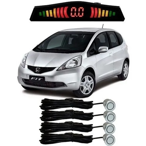Sensor De Estacionamento Ré Honda Fit Todos Os Modelos Prata