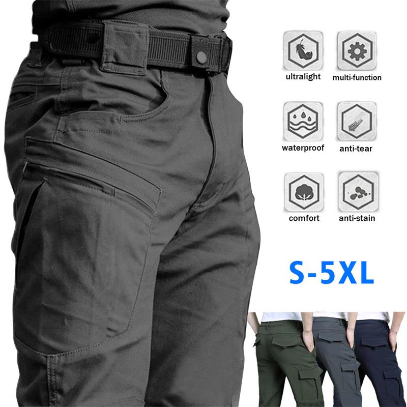 2022 Calças Táticas Masculinas Bolso Múltipla Elasticidade Militar Urbano Comunter Casual Sports Dos Homens De Secagem Rápida Cargo S-5XL