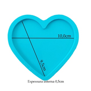 Molde Silicone para Resina Coração G 10 cm Eternização Porta Copo decorar R-200 em Oferta na Shopee