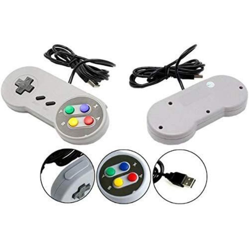 Kit Controles Joystick Usb Games Retro Pc Super Nintendo Raspeb