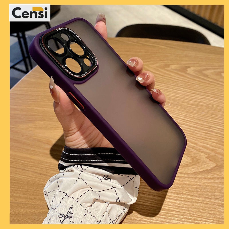 Capa De Celular Acrílico Transparente Roxo Escuro E Sierra Azul Matte Para iPhone 14 Pro Max 13 12 14 13 12 14 Plus 14 13 12 Traseira Rígida De