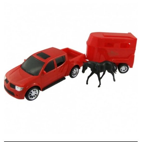 Brinquedo Pick Up Rx Haras Saint Louis Com Cavalo E Carreta Roma Brinquedos