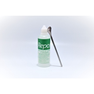 Repos kit spa e plástica dos pés com amaciante de cutículas e calosidades 120 ml + espátula 722 bisturi de raspagem