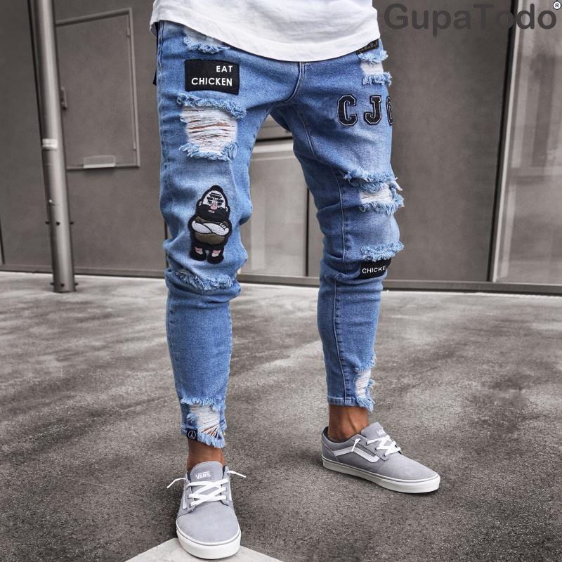 calça jeans hip hop masculina