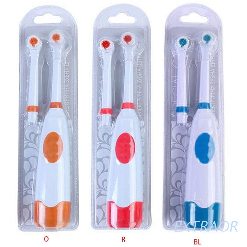 Conjunto Escova Dentes Elétrica Rotativa Extra À Prova D Operado Por Bateria Higiene Bucal (not included batteries)