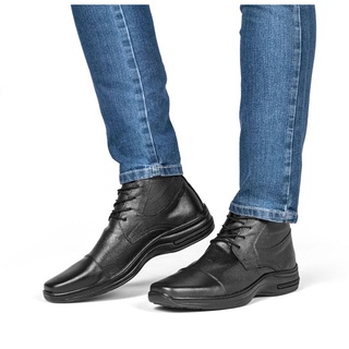 Bota Casual de Couro Legítimo Ortopédico Conforto e Solado Tecnológico a Pronta Entrega