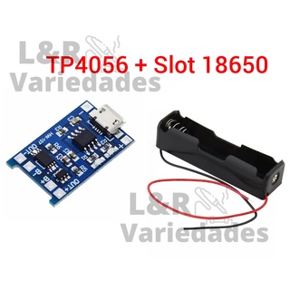Kit TP4056 5V 1A + Slot Bateria 18650