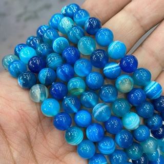 Fio de Ágata Azul Pedra Natural 8 mm Aprox. 47 Conta c/ NF em Oferta na Shopee