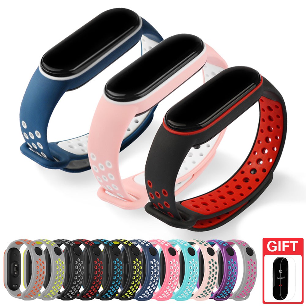 Acessórios De Substituição Respirável De Correia De Silicone Para Xiaomi Mi Band