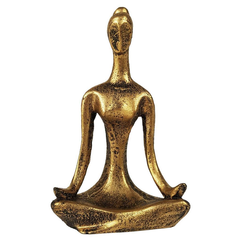 Imagem Estatua Mulher Yoga Meditacao Enfeite Decorativo Zen