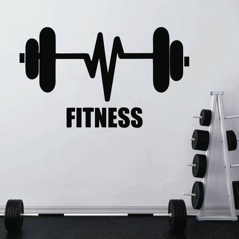 Adesivo de Parede Academia Musculação Fitness C2252