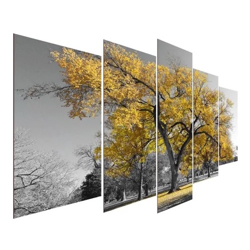 Kit Quadros Decorativos Sala Hall Quarto Ipê Amarelo Vida