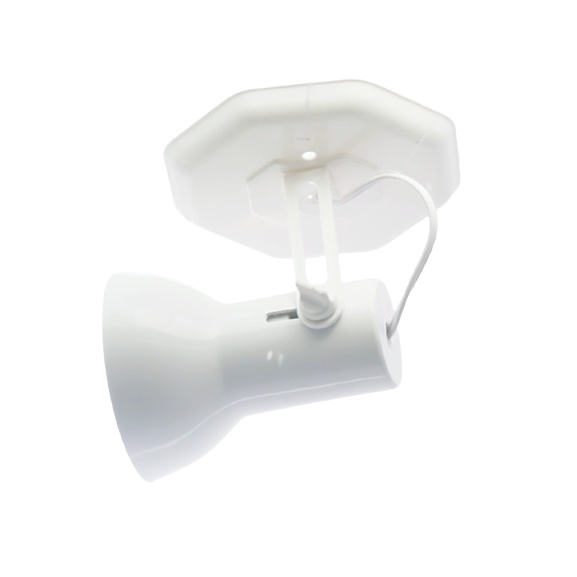 Lustre Luminária Copo Branco Direcionável Unico Teto Decoração Minimalista