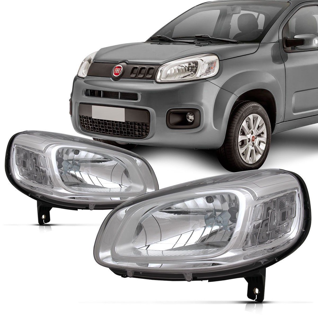 Farol Uno 2015 2016 2017 2018 Foco Simples Cromado em Oferta na Shopee