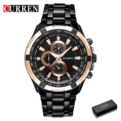 Curren Relógios Masculinos Top Marca De Luxo Moda Casual Quartzo Esportes 8023