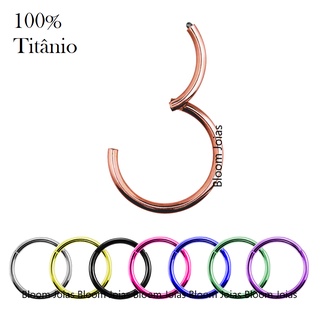 Piercing Titânio Argola Articulada Clicker Cores