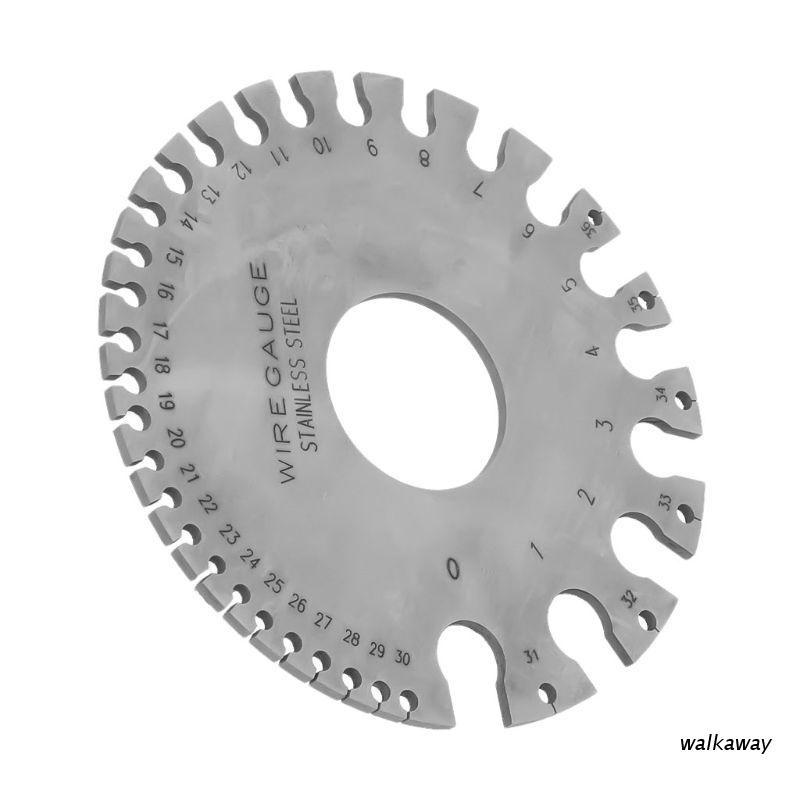 wal Aço Inoxidável 0-36 Rodada AWG SWG Fio Medidor Espessura Folha Medição Diâmetro Placa Metal Machinista Régua