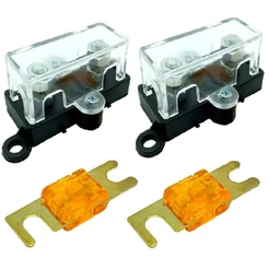 2 Porta Fusível Midi Pequeno 2 Fusíveis Mini Faca 40 Amperes