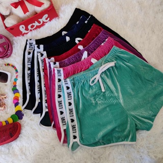 Kit 3 Shorts Veludo Love Shortinho Feminino Verão Tendência em Oferta na Shopee