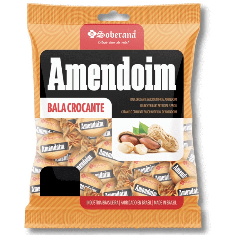 Bala De Amendoim Crocante 500g - Soberana