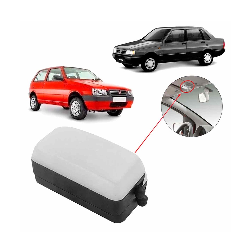 Lanterna Interna De Teto Fiat Uno/ Premio/ Elba/ Ducato 84/ (em Cima Do Retrovisor) Chave Lig./desl