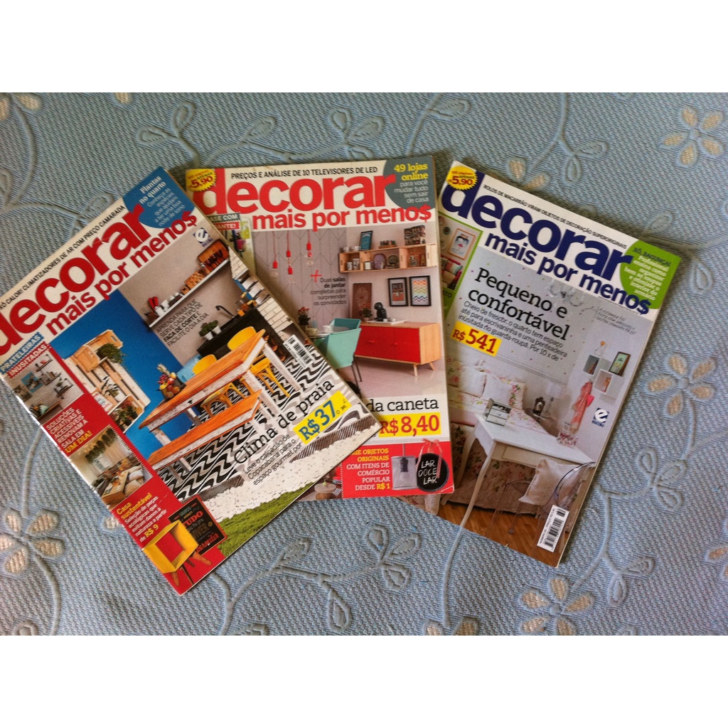 Kit 3 Revistas - Decorar mais por menos