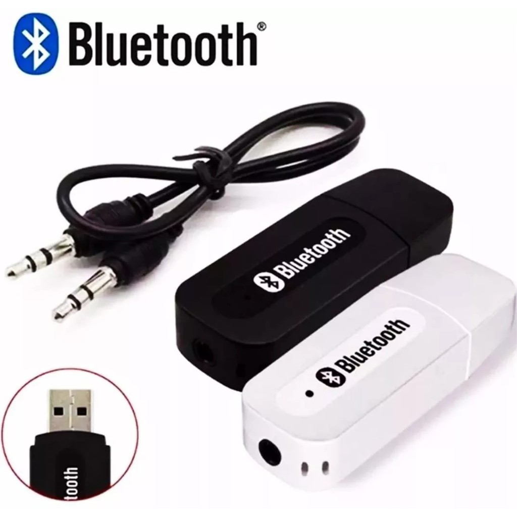 RECEPTOR BLUETOOTH USB P2 ÁUDIO STEREO = ACOMPANHA CABO P2 X P2