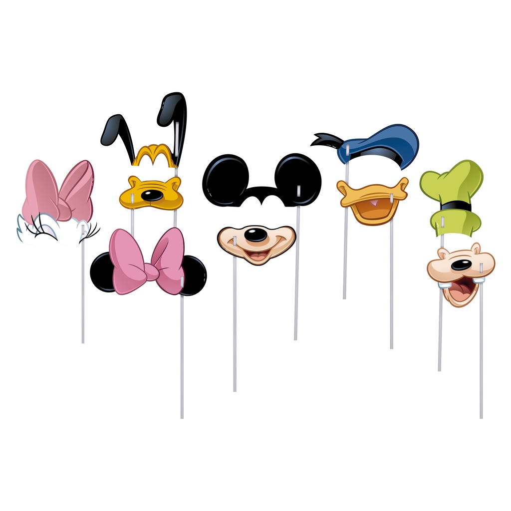 Máscara com Vareta Festa Mickey Mouse  - 15 unidades - Regina - Rizzo Festas